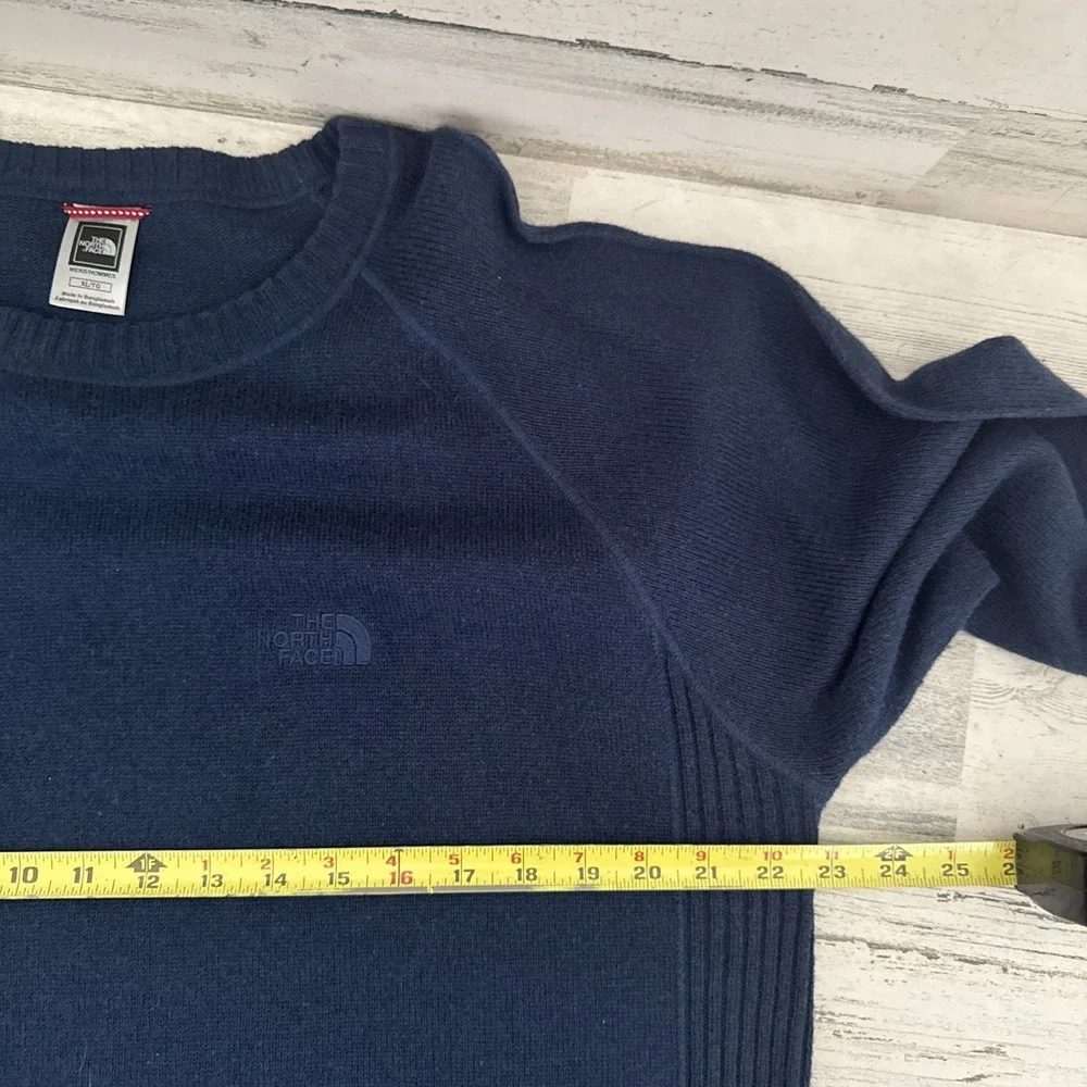 The‎ North Face Wool Blend Pullover Sweater Blue Knit Casual XL